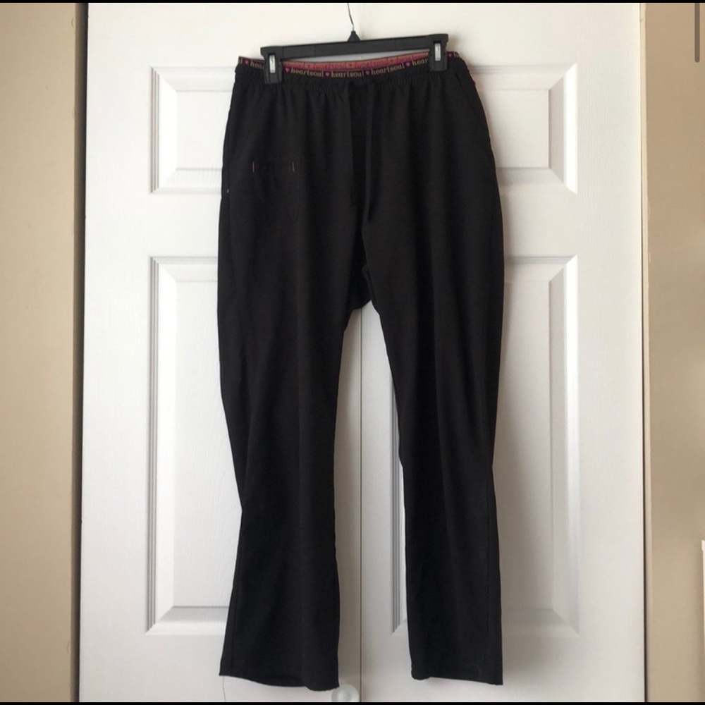 heartsoul black scrub pants